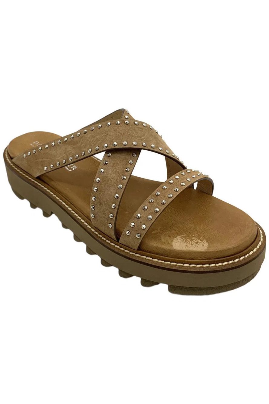 Donald Pliner Women's Emine Sandal Oily Suede Tan - Medium